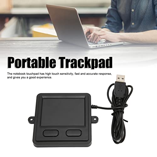 Dilwe Wired USB Touchpad Keyboard, Industrial Ergonomic Computer Trackpad with 2 Buttons for Laptop & Desktop - Portable Multi-Function Mouse Pad for Office Business