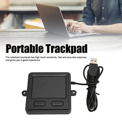 Dilwe Wired USB Touchpad Keyboard, Industrial Ergonomic Computer Trackpad with 2 Buttons for Laptop & Desktop - Portable Multi-Function Mouse Pad for Office Business