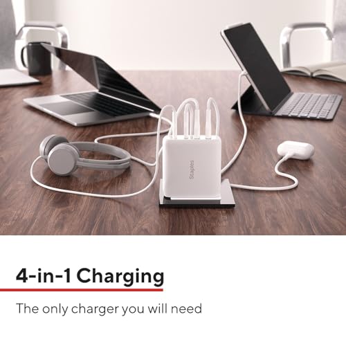 Staples TECH GaN 100W USB‑C & USB‑A Wall Charger – Fast PD Charging, Dual‑Port Power Adapter with Cable, Compact GaN Charger for MacBook, iPhone, Samsung & USB‑C Laptops - style: 100 Watt