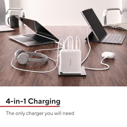 Staples TECH GaN 100W USB‑C & USB‑A Wall Charger – Fast PD Charging, Dual‑Port Power Adapter with Cable, Compact GaN Charger for MacBook, iPhone, Samsung & USB‑C Laptops - style: 100 Watt