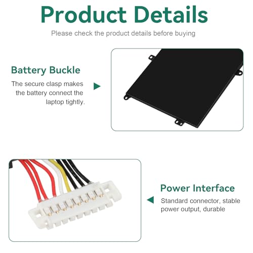 TREE.NB 67Wh C41N1904 Battery Replacement for ASUS ZenBook 14 UX425 UX425UA UX425EA UX425JA 13 UX325EA UX325JA UM325SA UX363EA UX363JA Flip S UX371 UX393 UX393EA UX371EA S14 S435 - size: 10.79x4.53x0.2inch C41N1904