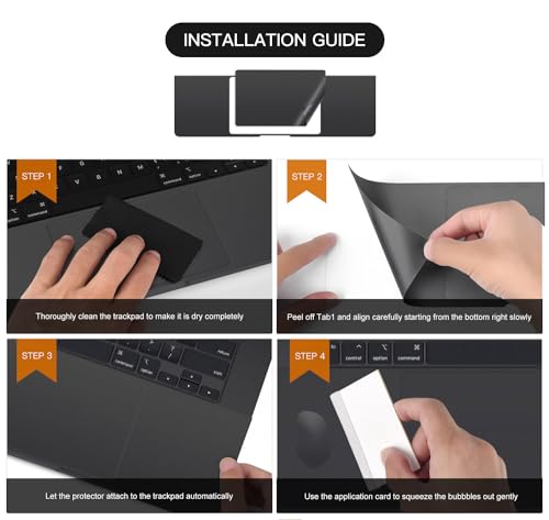Palm Rest Cover Skin Compatible with 2026 2025-2023 MacBook Pro 14" M5 M4 M3 A3427 A3426 A3112 A3401 A3185 A2992 A2918 Trackpad Protector Touch Pad Cover Skin, Macbook Pro 14" Accessories, Space Black - size: 2023+ MacBook Pro 14" M4 M3(Black)