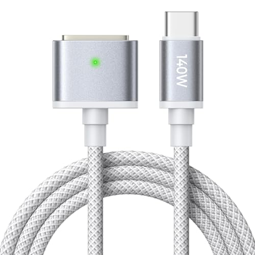 LISEN 140W Magnetic Safe 3 Cable for Charger Cord, USB C to Magnetic 3 Cable for Charger Fit, (3.3FT White) - color: White, size: 3.3FT