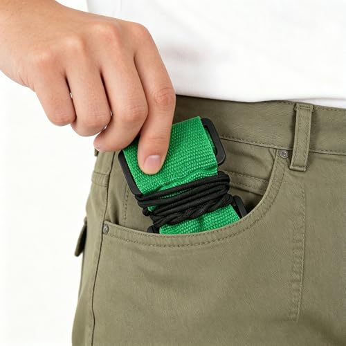 Multi Use Strong Adjustable Luggage Connector Straps for Suitcases,2 Pack Flexible Luggage Accessories Elastic Fastening Bag Strap (Green) - color: Green