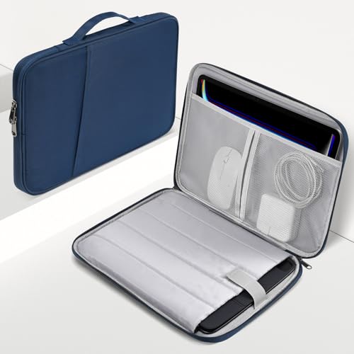 13 inch Laptop Case Sleeve for 2026 MacBook Neo 13-inch, 2026-2022 MacBook Air 13 inch M5 M4 M3 M2 Laptop Water-Resistant Shockproof Handle Bag Cover w/Accessory Pocket -Navy Blue - color: Navy Blue, size: 13-inch for Macbook Air/Neo