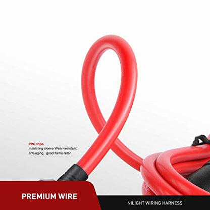 Nilight Cigarette Lighter Extension Cord Cable Heavy Duty 6ft 12V/24V Car Charger with Cigarette Lighter Plug Cigarette Lighter Socket,2 Years Warranty - color: 6ft Cigarette Lighter Red