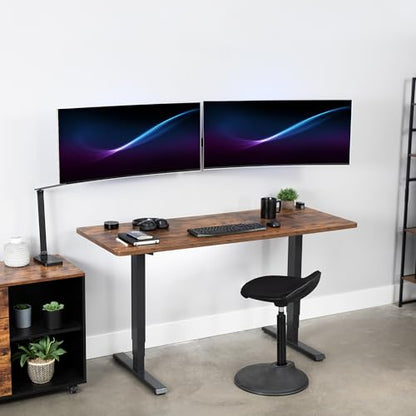VIVO Premium Dual Ultra Wide LCD LED 27 to 38 inch Monitor Wall Mount, Heavy Duty, Telescoping Arms, Flush Wall Setup, Fits 2 Screens, Black, MOUNT-TS38B - size: up to 38", style: Dual mount