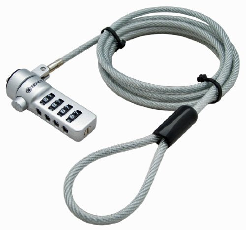 Sendt Notebook/Laptop Combination Lock Security Cable (Silver) - color: Silver