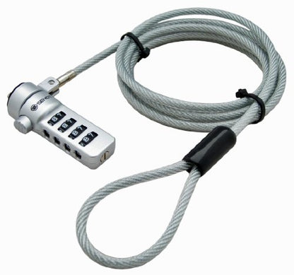 Sendt Notebook/Laptop Combination Lock Security Cable (Silver) - color: Silver