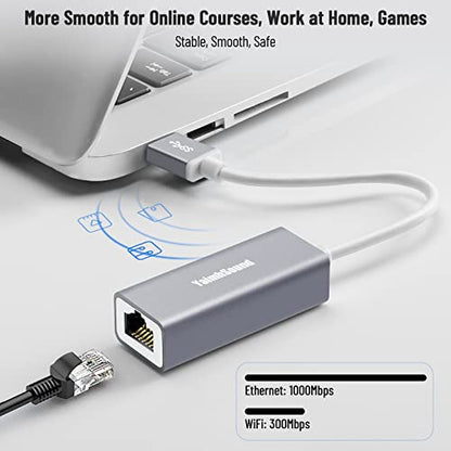 4-Port USB 3.0 Hub and USB Megabit Ethernet Adapter
