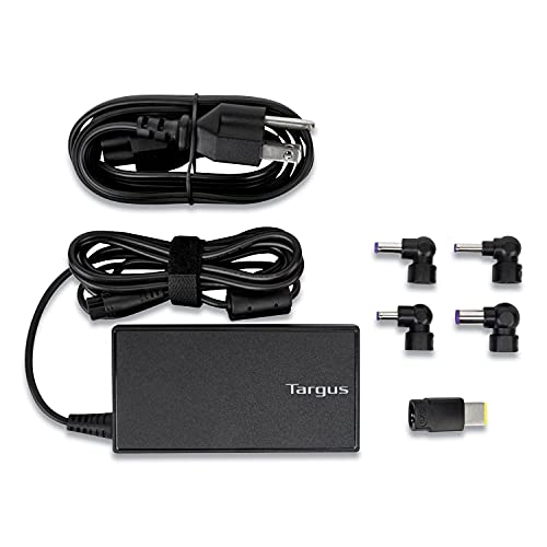Targus 90W AC Semi-Slim Universal Laptop Charger with 6-Foot Cable, Includes 5 Power Tips Compatible with Major Brands: Acer, ASUS, HP, Compaq, Dell, Toshiba, Gateway, IBM, Lenovo, Fujitsu (APA90US)