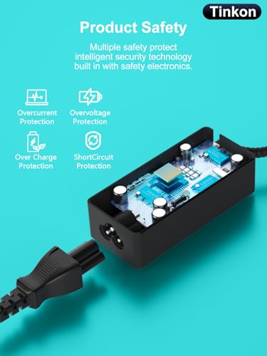Universal 65W USB C Laptop Charger | Compatible with Lenovo, HP, Dell, Acer, Asus, Samsung, Surface Pro, Google, For Business, School, and Travel