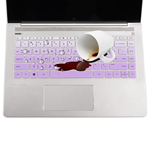 Keyboard Cover for HP Laptop 14-dq/dk/cf/fq 14-fq1025cl 14-fq0013dx 14-fq0045nr 14-fq1003cl 14-fq0032ms 14-fq0110wm 14-fq1021nr fq0032ms fq1023cl fq0020nr fq0037nr fq0060nr fq0090tg fq0080nr fq0030nr - color: GradualPurple