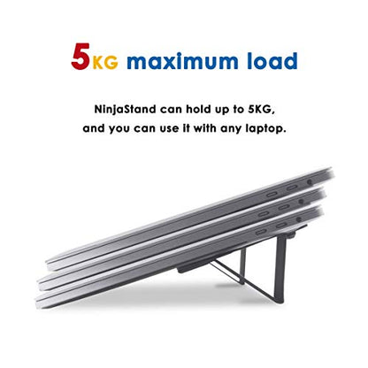 NinjaStand - Super Light/Thin/Portable Laptop Stand for 13" ~ 16" Laptops