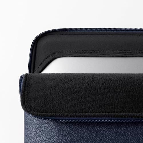 Comfyable Slim Protective Laptop Sleeve Compatible with 13/14 Inch MacBook Air & MacBook Pro M5/M4/M3/M2 Pro/Max 2026, Mac Travel Case, Laptop Pouch, Slim PU Leather Cover, Blue - color: Blue, size: For 13.3"-14" Mac Pro / Mac Air