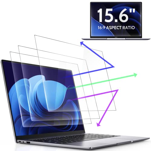 3 Pcs 15.6 Inch Anti Blue Light Screen Protector Compatible With Lenovo Hp Dell Acer Asus Samsung etc Laptop-16:9 Aspect, 15" Computer Monitor Glare Filter Uv Blocker Shield Cover Eye Protection Film - size: Laptop 15.6" 16:9 Aspect