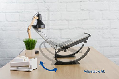 VIVO Black Fully Adjustable Curved Laptop, Notebook and Monitor Riser Stand STAND-V001N - size: Curved Stand