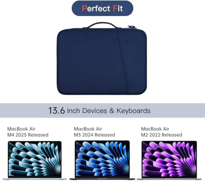 13 inch Laptop Case Sleeve Compatible with 2026-2022 MacBook Air 13-Inch M5 A3449 / M4 A3240 / M3 A3113 / M2 A2681, Apple New MacBook Air 13.6 Shockproof Protective Bag - Blue - color: Blue, size: 13.6 Inch