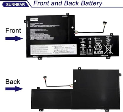 L18D3PF2 L18M3PFA Laptop Battery Replacement for Lenovo Yoga C740-15IML C740-15 81TD Series Notebook 5B10T83740 5B10W67402 5B10T83739 5B10W67258 3-Cell 11.52V 60.3Wh 5235mAh - size: 14.17*6.77*1.1 inches L18D3PF2