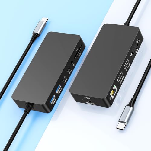 Surface Thunderbolt 4 Docking Station, Triple-Display via Dual HDMI + VGA with Power Adapter, Surface Dock Compatible with Surface Pro 12/11/10/9/8/X/7 & Surface Laptop 5/4/3, Surface Go, Studio