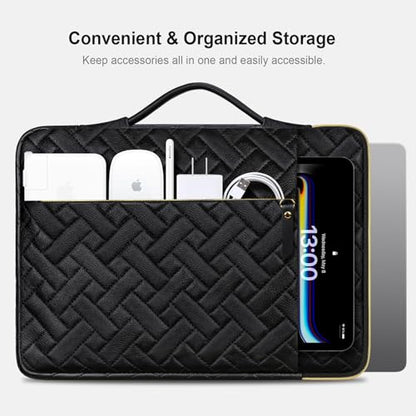 Lacdo 360° Protective 14 Inch Laptop Sleeve Case for HP Lenovo Dell ASUS Acer Chromebook 14 / HP Stream 14 / Dell Inspiron 14 / Lenovo IdeaPad 14 / Acer Spin/ASUS ZenBook Computer Bag, Elegant Black - color: Elegant black, size: 14 Inch