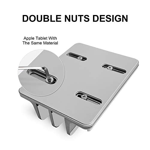 Vertical Laptop Stand [2021 ver.],ULBRE Double Adjustable 4 Slot Desktop MacBook Stand Holder Dock Compatible with All MacBook Chromebook Surface Dell iPad Pro Up to 17.5 Inches (Gray)