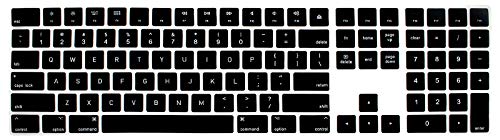HRH Black Silicone Keyboard Cover Keypad Skin for Magic Keyboard with Numeric Keypad A1843 MQ052LL/A Released in 2017 (US Layout) - color: Black