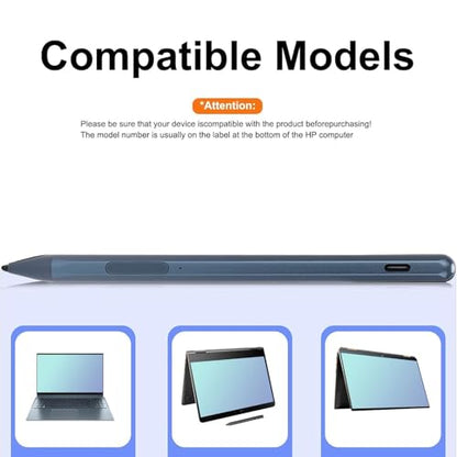 Active Pen, Stylus Pen for Touchscreen Laptop with 4096 Pressure Levels, Rechargeable Digital for Drawing and Writing with Palm Rejection (Blue) - color: Blue