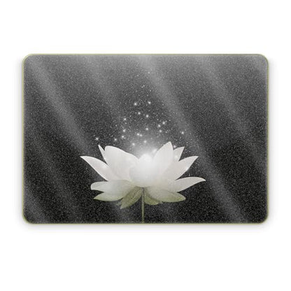 Glossy Glitter Laptop Skin Compatible with Apple MacBook Neo - Twilight Lotus - Premium 3M Vinyl Protective Wrap Decal Cover - Easy to Apply | Crafted in the USA by MightySkins - color: Twilight Lotus, size: MacBook Neo Full Cover Skin, style: Glossy Glit