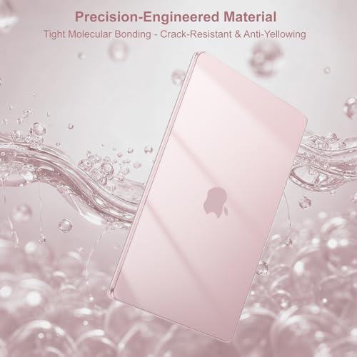 MOSISO Compatible with MacBook Neo Case 13 inch 2026 A3404 A18 Pro Chip | Ultra-thin Protective Crystal Hard Shell Case&Keyboard Cover&Screen Protector, Blush - color: Blush