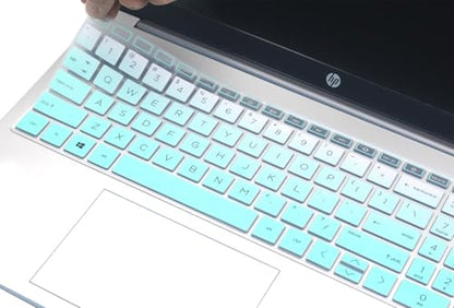 Keyboard Skin Compatible for HP Pavilion Laptop 17z 17-cn 17-cp, HP Laptop 17t 17.3 17z-cp000/cp300/cp200 17t-cn300/cn200/cn000 17-cn2165cl 17-cn3033cl 17-cp2033dx 17-cp0700dx 17-cp0012dx (Ombre Mint) - color: Ombre Mint