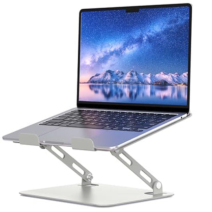 SOUNDANCE Laptop Stand for Desk, Portable Adjustable Laptop Riser, Ergonomic Design Computer Holder, Metal Laptop Mount Elevator Compatible with 10 to 15.6 Inches PC Computer, Light Grey - color: B-Light Grey