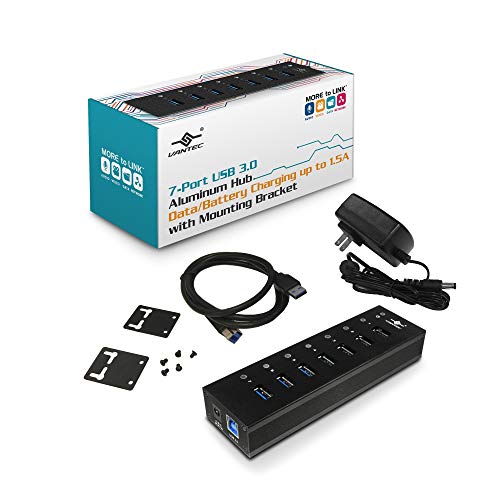 VANTEC 7-PORT USB 3.1 ALUMINUM HUB WITH PREMIUM POWER ADAPTER