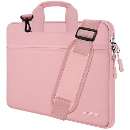 Hseok Laptop Shoulder Bag 15 15.6 16 Inch Briefcase,Compatible MacBook Pro/Neo 16",MacBook Air/Pro 15,XPS 15/16 and most 15.6-16 and Most 15-16 Notebooks,Spill-Resistant Handbag,Pink - color: Pink, size: 15-16 inch