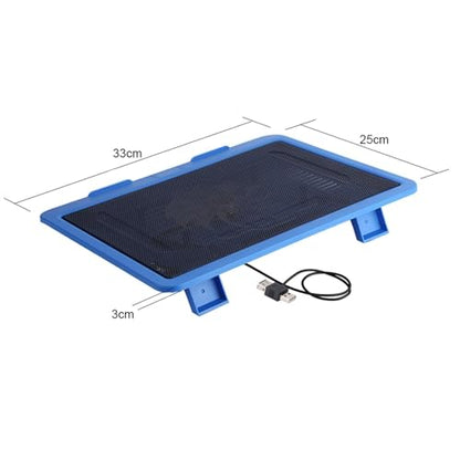 Laptop Cooler Cooling Pad, Laptop Cooler USB Powered Laptop Cooling Fan Stand Portable Ultra Slim Gaming Laptop Cooler Notebook Gaming Fan Cooling Pad for 14 Inch Below Notebook Laptop, Blue