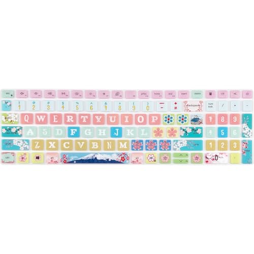 Keyboard Cover for Dell Inspiron 15 3000 5000 7000 3510 3511 3515 3525 3530 3535 5510 5515 5518 7510 15.6", Inspiron 16 7610, Vostro 15 3510 5510 5515, Latitude 3520, Sakura - color: Sakura