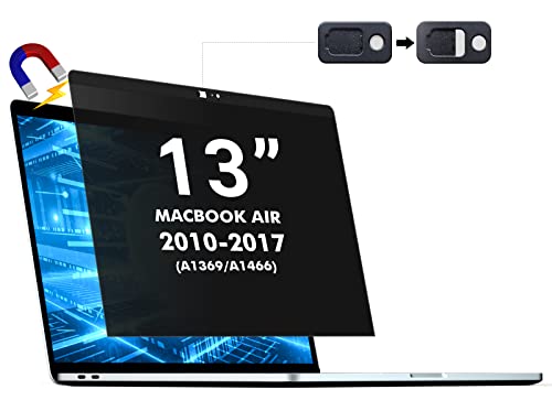 ZOEGAA Privacy Screen MacBook Air 13 Inch (2010-2017), Magnetic Removable Screen Filters Anti-Peeping, Anti Blue Light and Anti Glare Privacy Screen for Macbook Air 13 inch Model (A1369, A1466) - size: MacBook Air 13 inch (2010-2017)