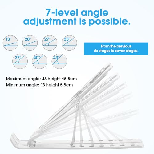 Portable Laptop Stand, Ergonomic Laptop Mount Support, Detachable Laptop Riser Notebook Holder Compatible with MacBook, Dell, Lenovo More 10-15.6" Laptops, Silver