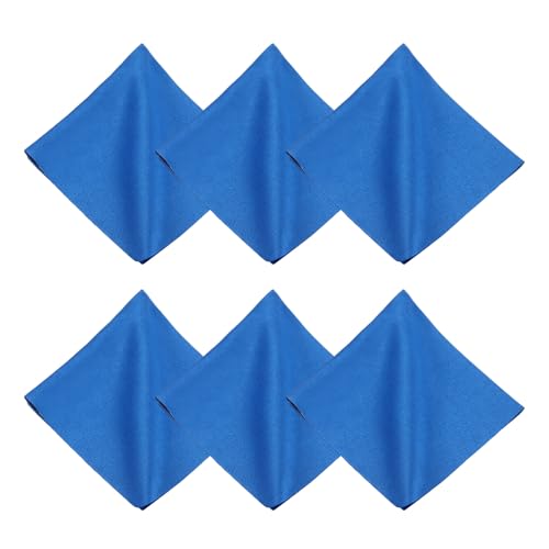 uxcell 6Pcs Microfiber Cleaning Cloth for Glasses, 8x8inch Eyeglass Cleaning Cloth for Screens Cameras Cell Phones Electronics Lenses, Sapphire - color: Sapphire, size: 8x8"