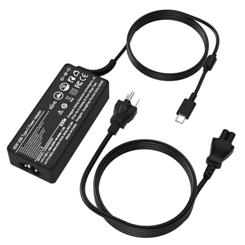 Universal 65W USB C Laptop Charger | Compatible with Lenovo, HP, Dell, Acer, Asus, Samsung, Surface Pro, Google, For Business, School, and Travel