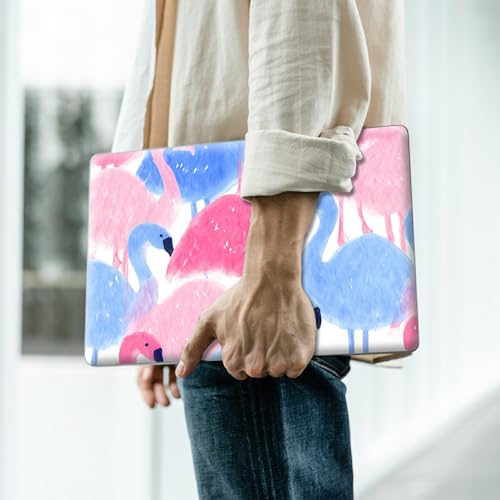 Reusable Universal Laptop Skin Sticker, Cut to Fit for 11.6–15.6 Inch Laptops, Waterproof Protective Film, No-Residue - Pastel Flamingo - color: Pastel Flamingo