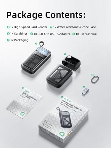 llano SD/Micro SD 3.0 Card Reader Holder Case, USB 3.2 Gen1(5Gbps) | 4*SD 8*Micro SD UHS-I Memory Crads Storage, F13 2 in 1 160MB/S Plug&Play for iPhone, Android, MacBook, Laptop, Cameras