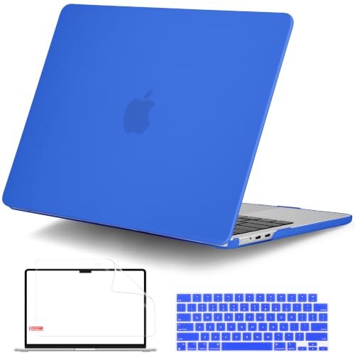 for MacBook Air 15 Inch Case M5 M4 M3 M2 (2026-2023) A3448 A3241 A3114 A2941, Protective Hard Shell Cover Compatible with Touch ID & Liquid Retina Display - Matte Deep Blue - color: Matte Deep Blue