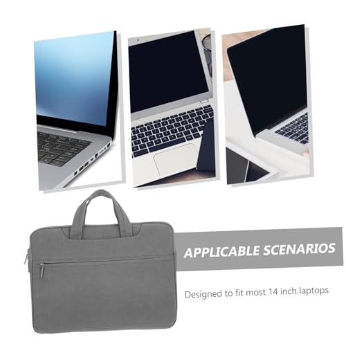 COHEALI Laptop Sleeve Case Multiple Pockets Pu Protective Tote for Business Travel and College Fit for Notebook Extra Compartment for Accessories