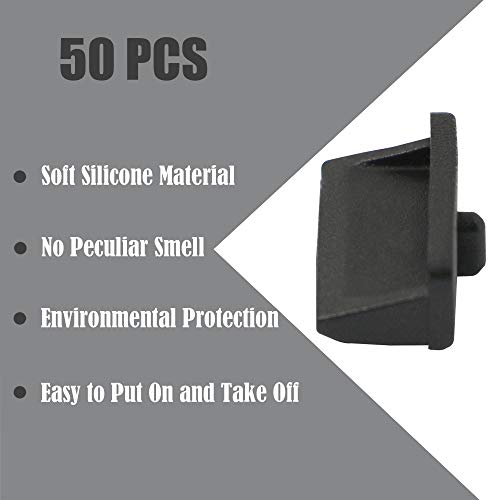 GINTOOYUN 50pcs USB Anti Dust Cap,Port Plug Cover for USB Type A Female End,Silicone
