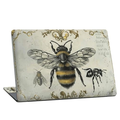 Universal Laptop Skin Sticker with 2 Wrist Pad Skins, Waterproof Scratch Resistant Vinyl Laptop Cover Decal, Cut to Fit for 11–15.6 Inch MacBook HP Dell Lenovo, Bee - color: Bee
