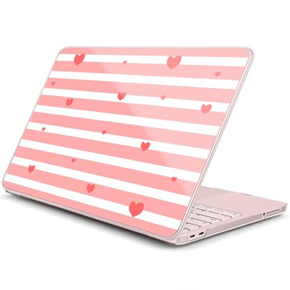 for MacBook Neo 13 Inch Case 2026 Release Model A3404, Pink Aesthetic Ultra-Slim Hard Shell with Keyboard Cover, 6-in-1 Laptop Accessories Bundle for Women Girls, Sweet Stripes - color: Sweet Stripes