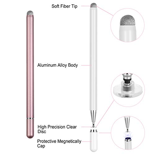 Stylus Pen for Touchscreen - 1.5mm Ultra-Fine Tip Stylus Pen for iPad Pro, Air | Magnetic Cap | 12H Battery | No Bluetooth | Compatible with iPhone, Android, Chromebook, Tablets