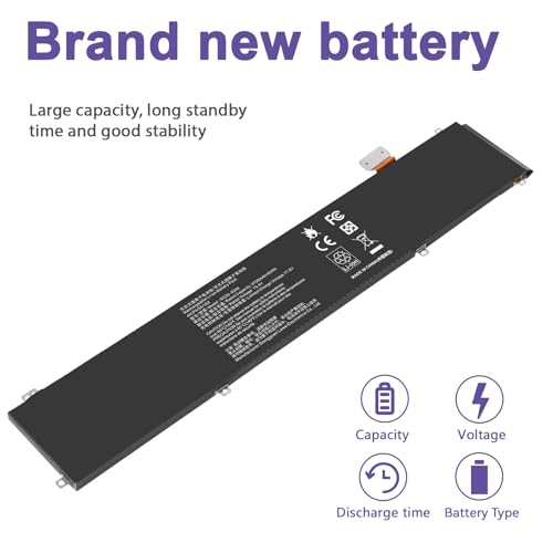 RC30-0248 Battery Replacement for Razer Blade Advanced 15 2018 2019 2020 2021 RTX 2060 2070 2080 RZ09-02385 RZ09-02386 RZ09-02386E92 RZ09-02486 RZ09-02886 RZ09-02887 RZ09-0301 RZ09-03135 4ICP4/55/162 - size: RC30-0248 15.71 4.84 1.18in