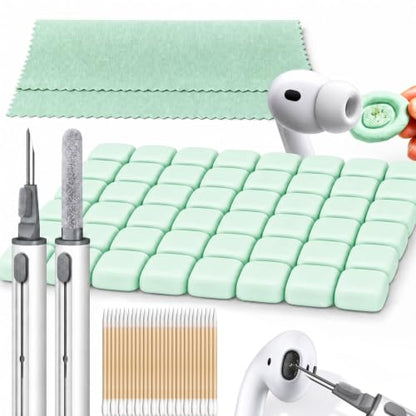 MOLOPPO Cleaning Putty, Cleaner Kit for Airpods, Phone Cleaning Kit, Green | Remove Ear Wax & Dirt & Gunk from Device's Small Crevices, for Airpods Charging Case/Headphones/Electronics - color: B4-Green